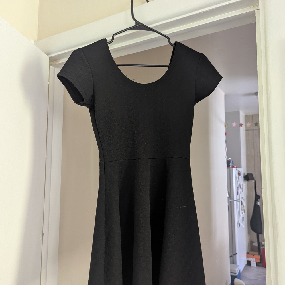 Black Fit and Flare Mini Dress